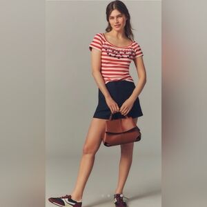 Maeve Red and White Striped Top